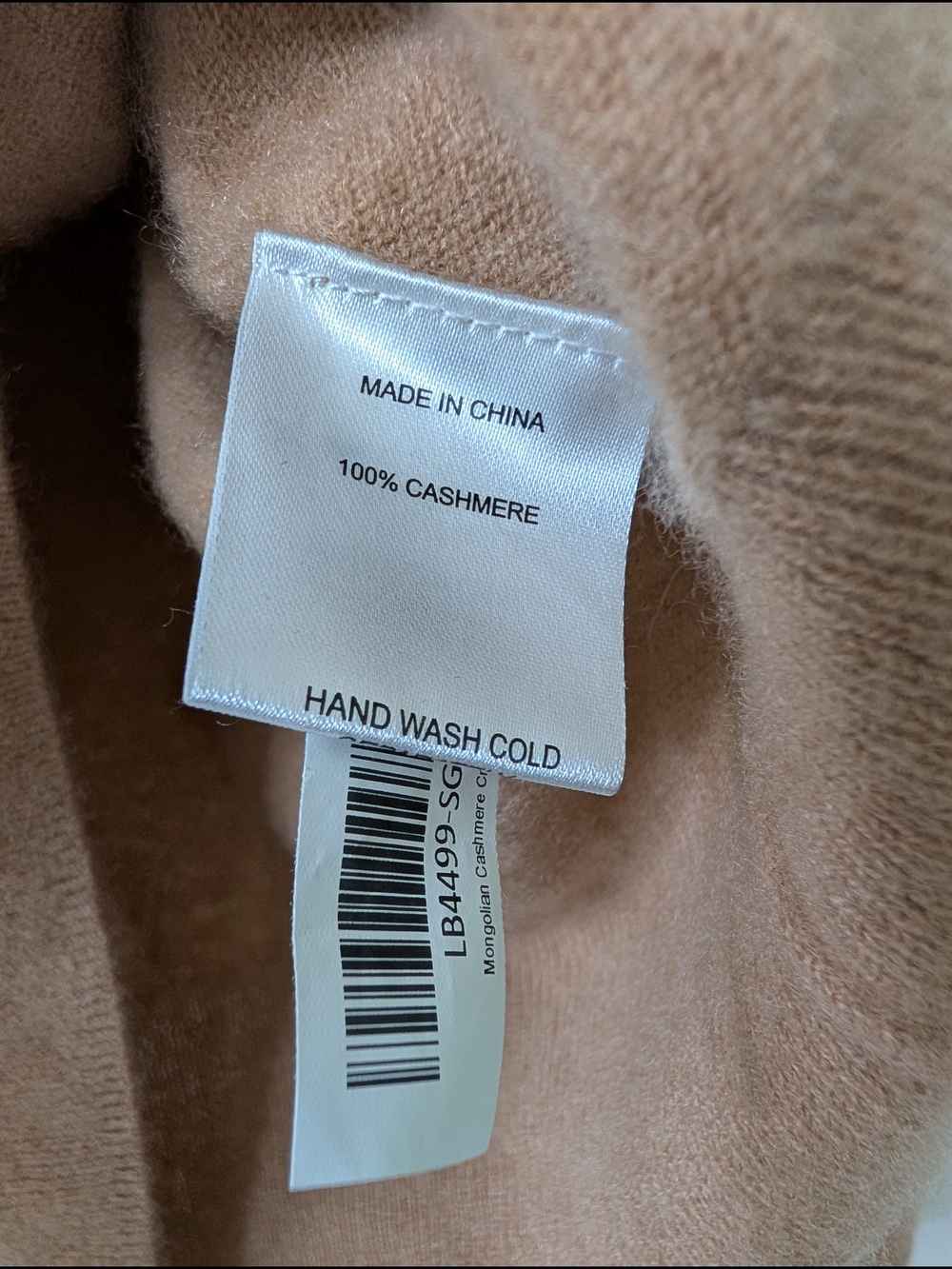 Quince Women's Mongolian Cashmere Crewneck Sweater in Camel Size L - Picture 5 of 7